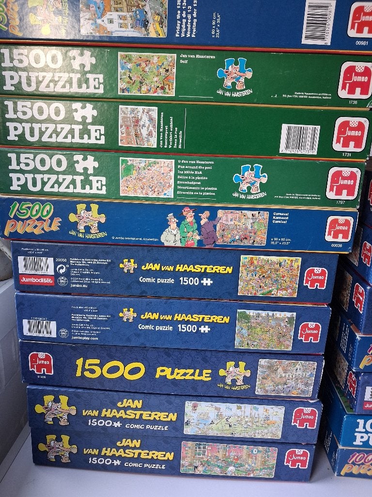 Legpuzzels jan van haasteren, Enlèvement, 500 à 1500 pièces, Utilisé, Puzzle