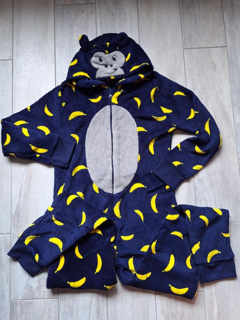 ★ M158/164 - Nieuwe Onesie Aap, Kinderen en Baby's, Ophalen of Verzenden, Nieuw, Jongen, Nacht- of Onderkleding