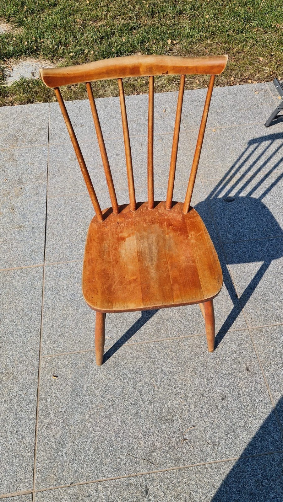 4 chaises vintages robuste, Maison & Meubles, Chaises, Utilisé, Quatre, Bois, Brun, Enlèvement