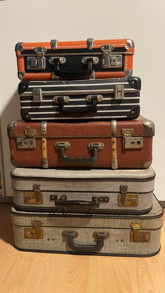 decoratieve vintage reiskoffers, Antiek en Kunst, Ophalen
