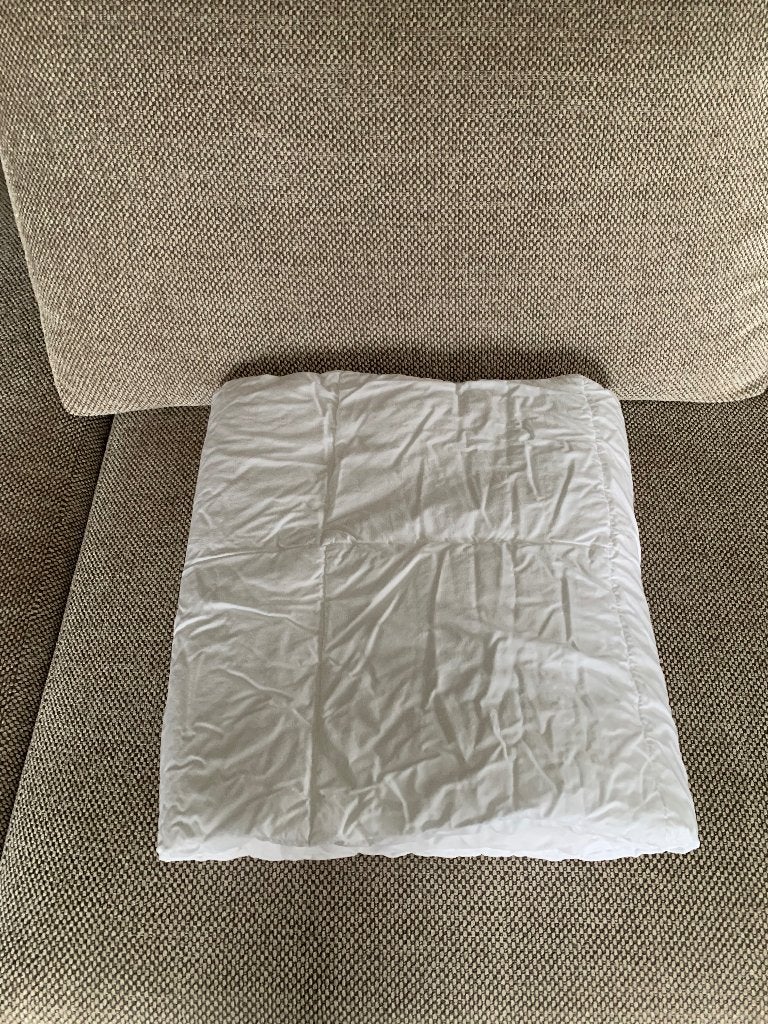 Net wit dekbed (120 x 85 cm) – Ideaal voor wieg of ledikant, Kinderen en Baby's, Ophalen of Verzenden, Zo goed als nieuw, Ledikant