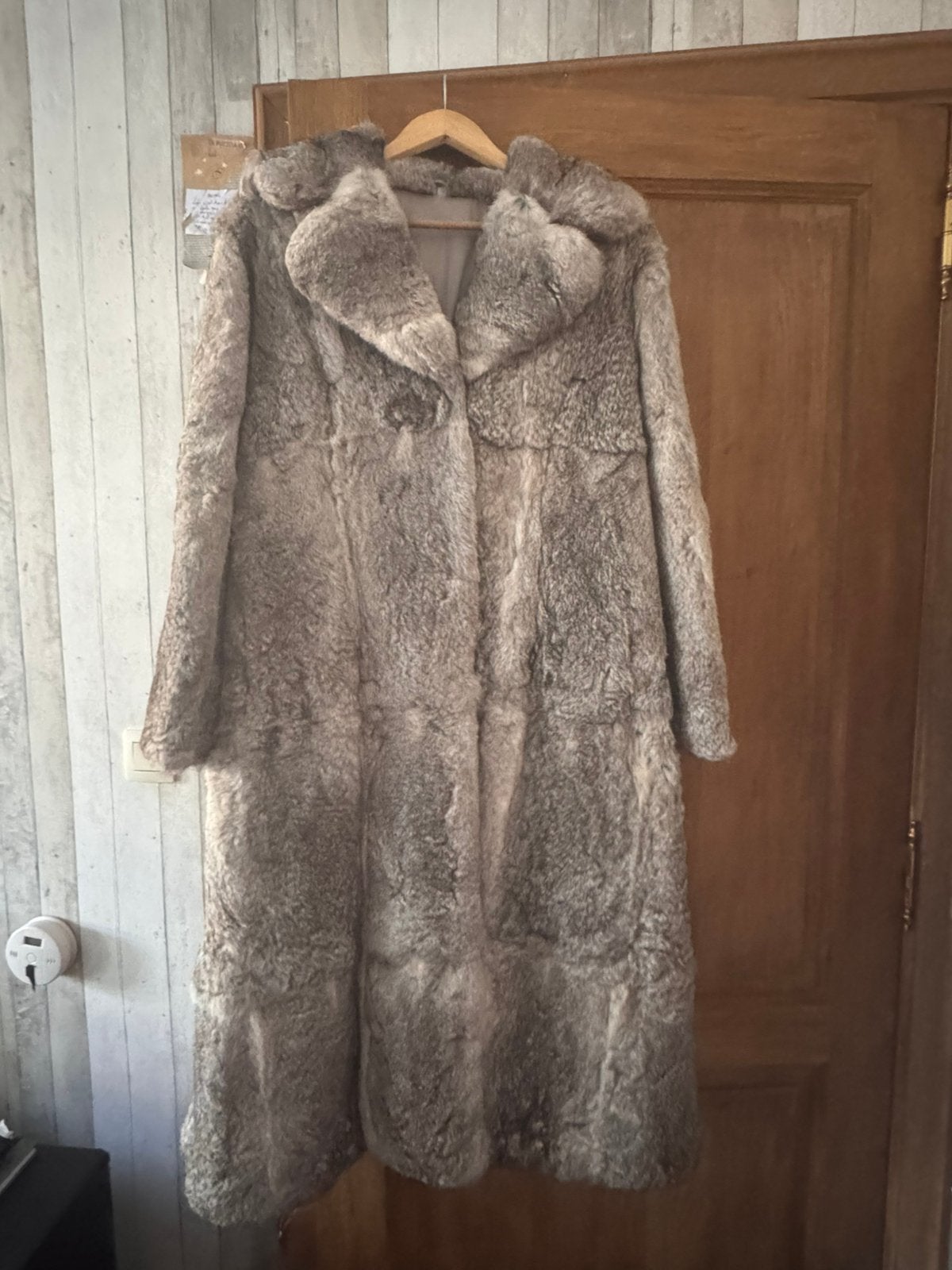 Bontjas konijn, Kleding | Dames, Jassen | Winter, Ophalen of Verzenden, Zo goed als nieuw, Maat 42/44 (L), Grijs