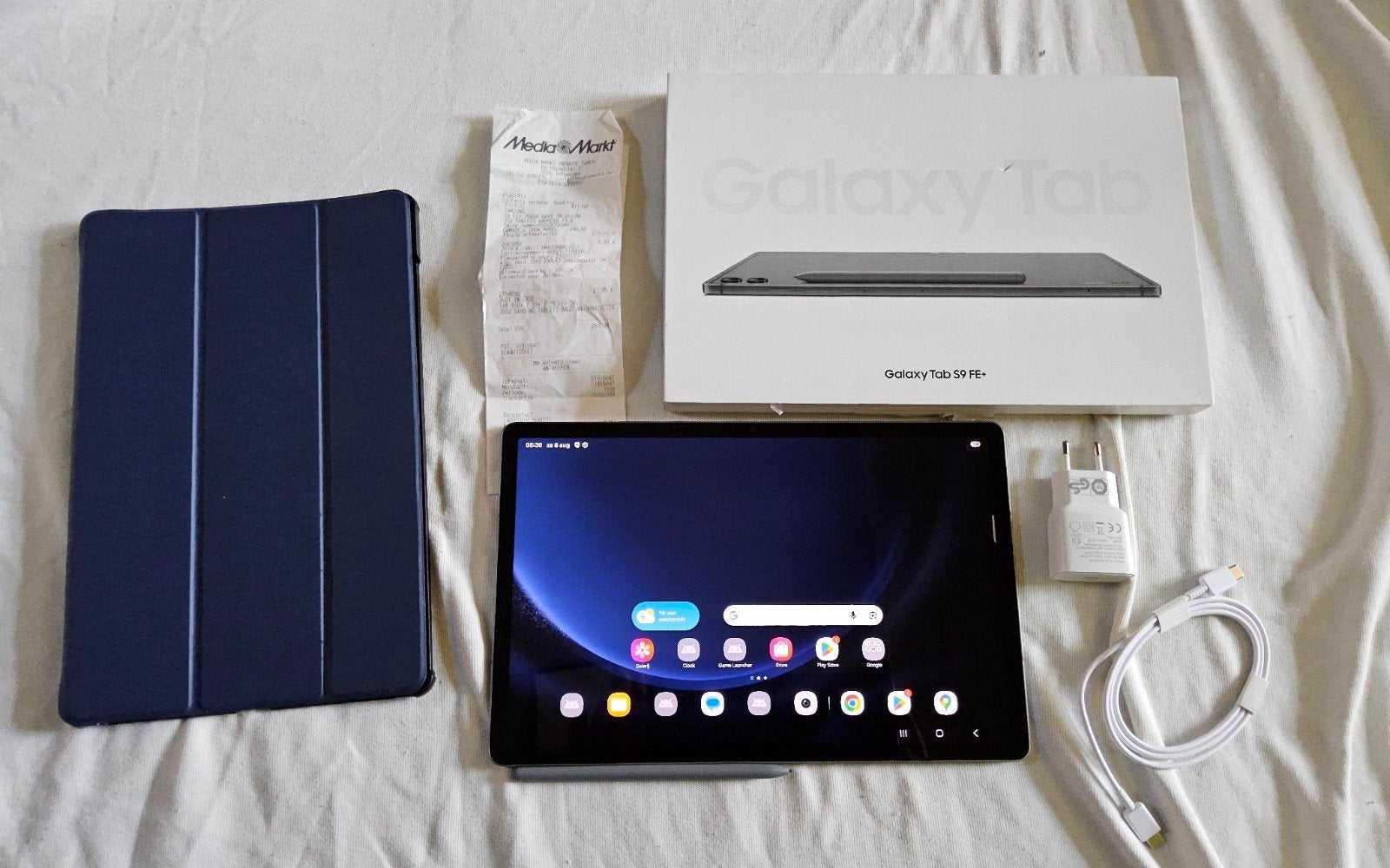 Samsung Galaxy Tab S9 FE+, 256 Go, presque neuf, accessoires, Enlèvement ou Envoi