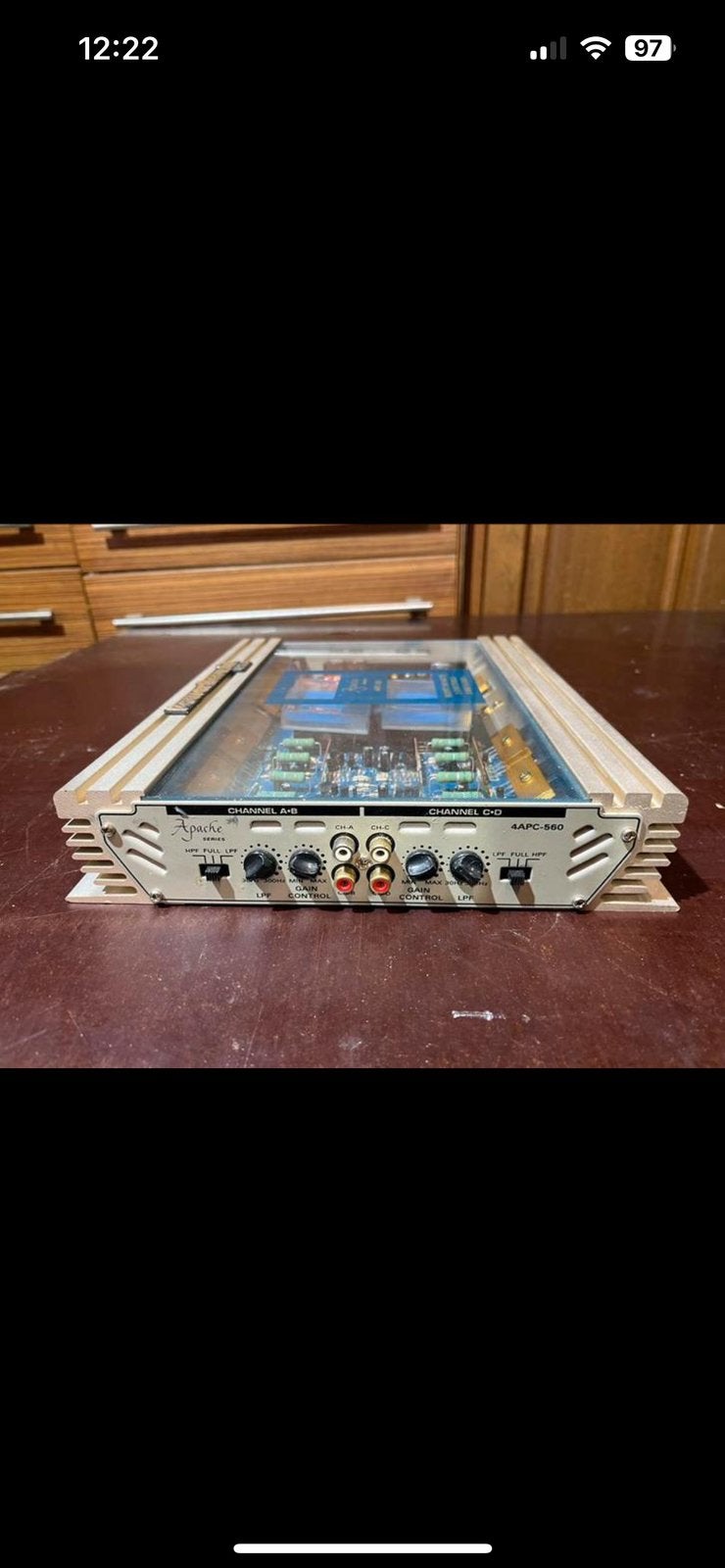 USA POWERACOUSTIK 560W autoradio versterker , kwaliteit!, Ophalen, Zo goed als nieuw