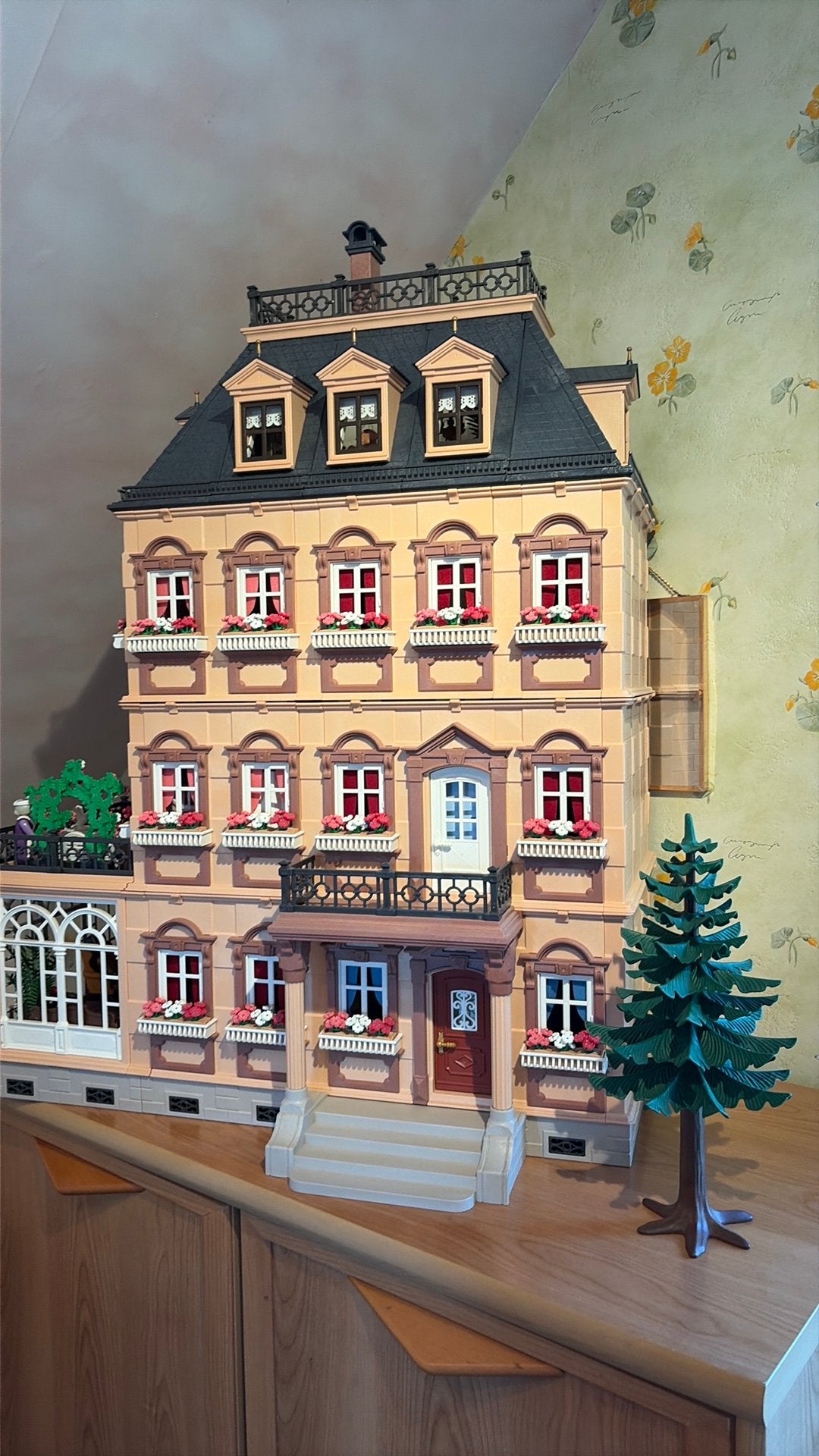 Grand manoir Playmobil - complet avec étage supplémentaire, Enlèvement, Comme neuf