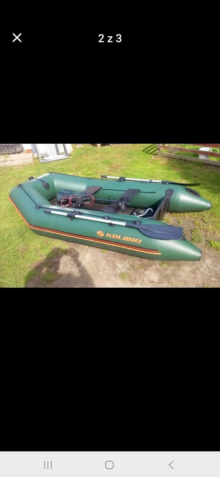 Kolibri-rubberboot, elektrische motor, gelaccu en oplader., Watersport en Boten, Kano's, Ophalen