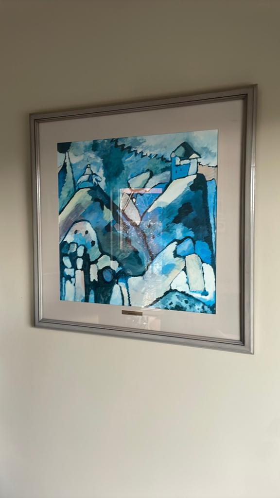 Kandinsky druk in moderne kader met glas, Ophalen