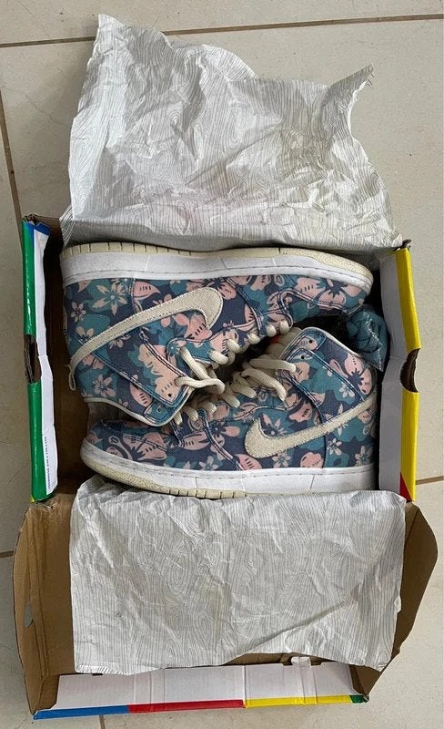 Nike Dunk SB High Hawaii Maui Wowie, Kleding | Heren, Schoenen, Overige kleuren, Verzenden, Zo goed als nieuw, Sneakers