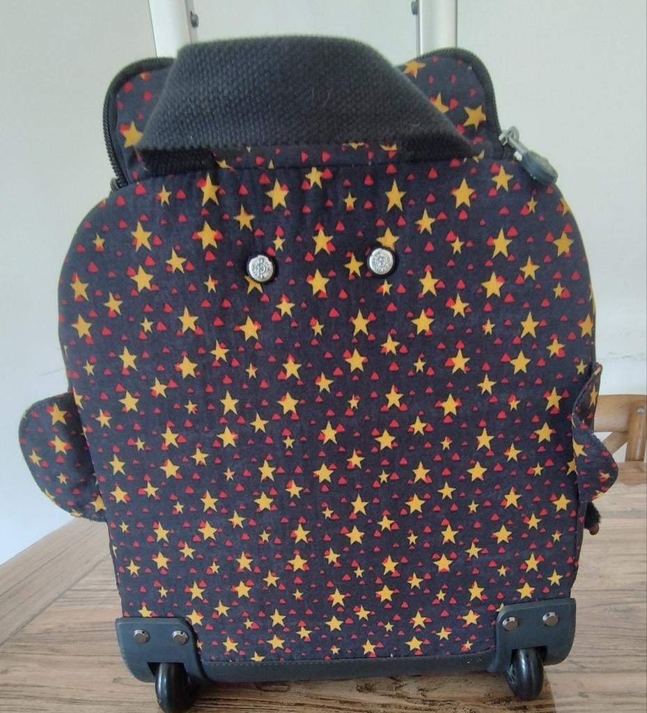 Sac à dos trolley Kipling à roulettes imprimé étoiles – neuf, Sac à dos