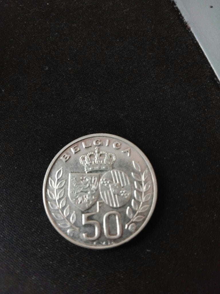 Belgique 50fr mariage roi BAUDOUIN 1960, Ophalen of Verzenden, Zilver