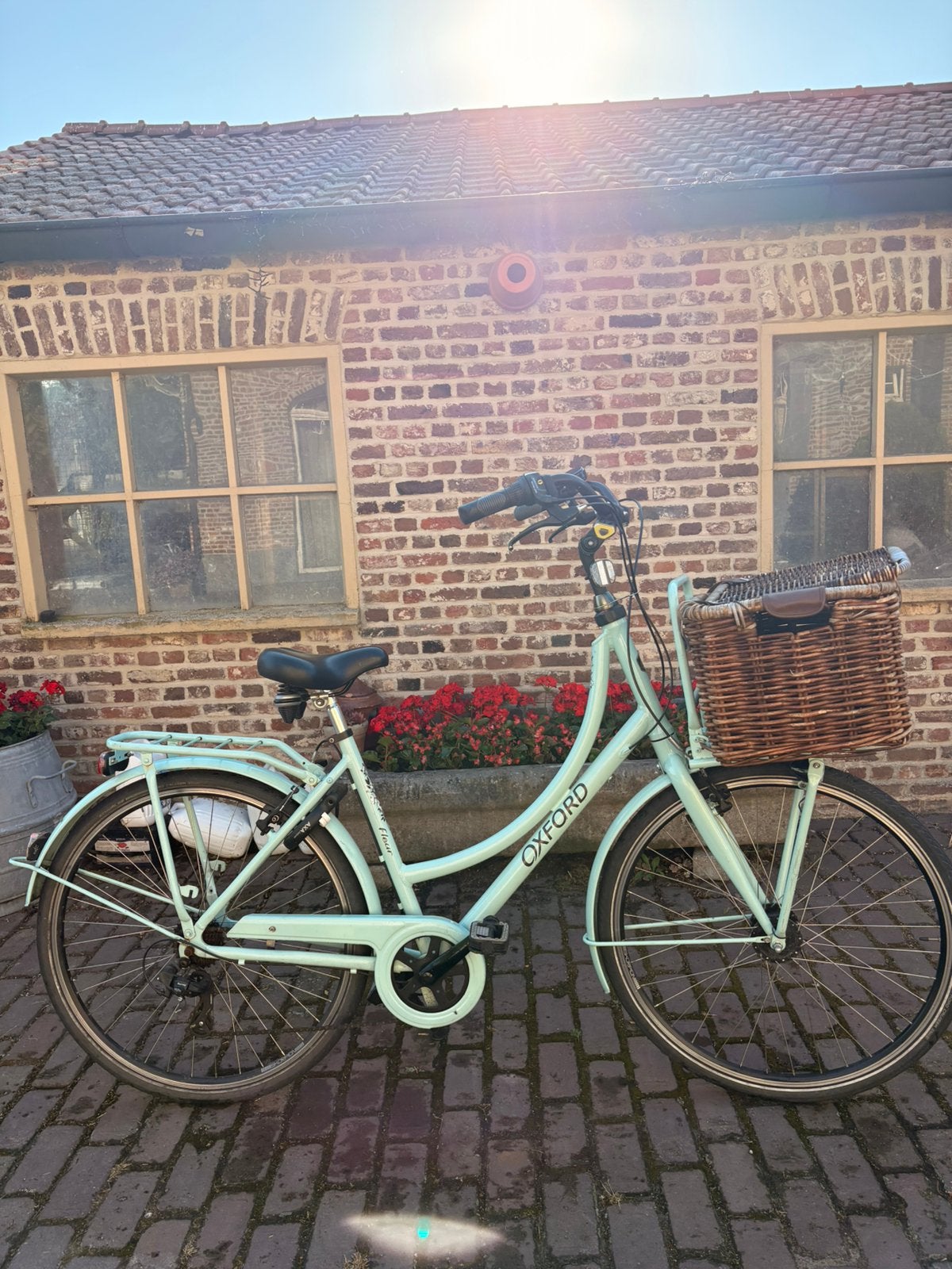 Turquoise dames oxford fiets (oorspronkelijk 850 EUR), Versnellingen, 56 cm of meer, Zo goed als nieuw, Schijfrem