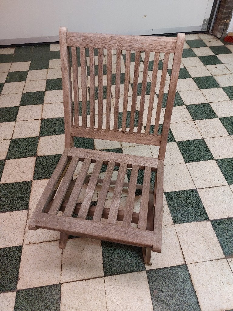 ensemble de jardin en teck, table et chaises, Enlèvement ou Envoi, Chaise, Salons de jardin, Utilisé