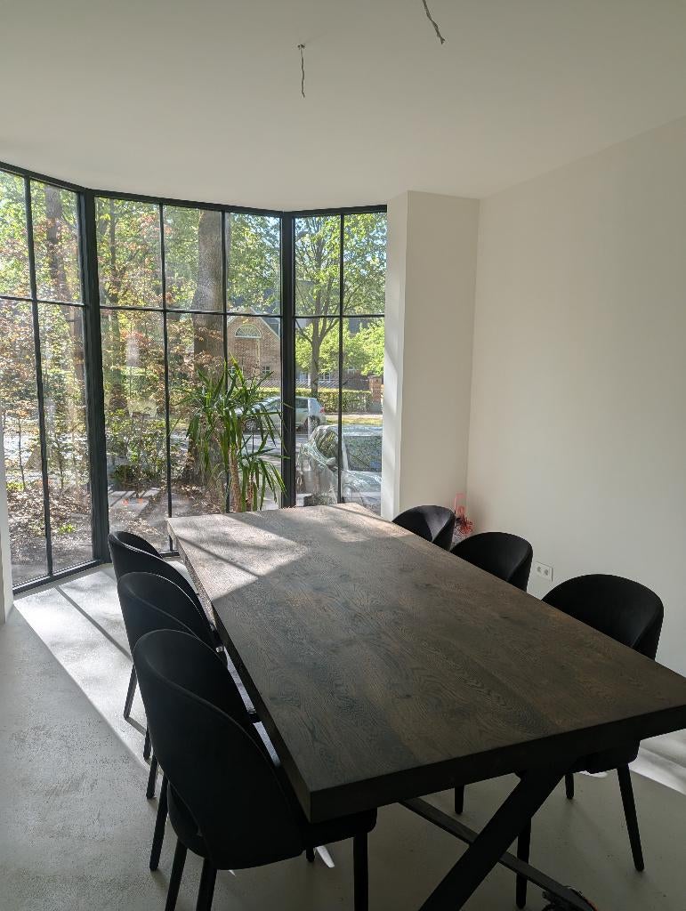Modern design eetkamer tafel eik 2200x1000, Antiek en Kunst, Ophalen