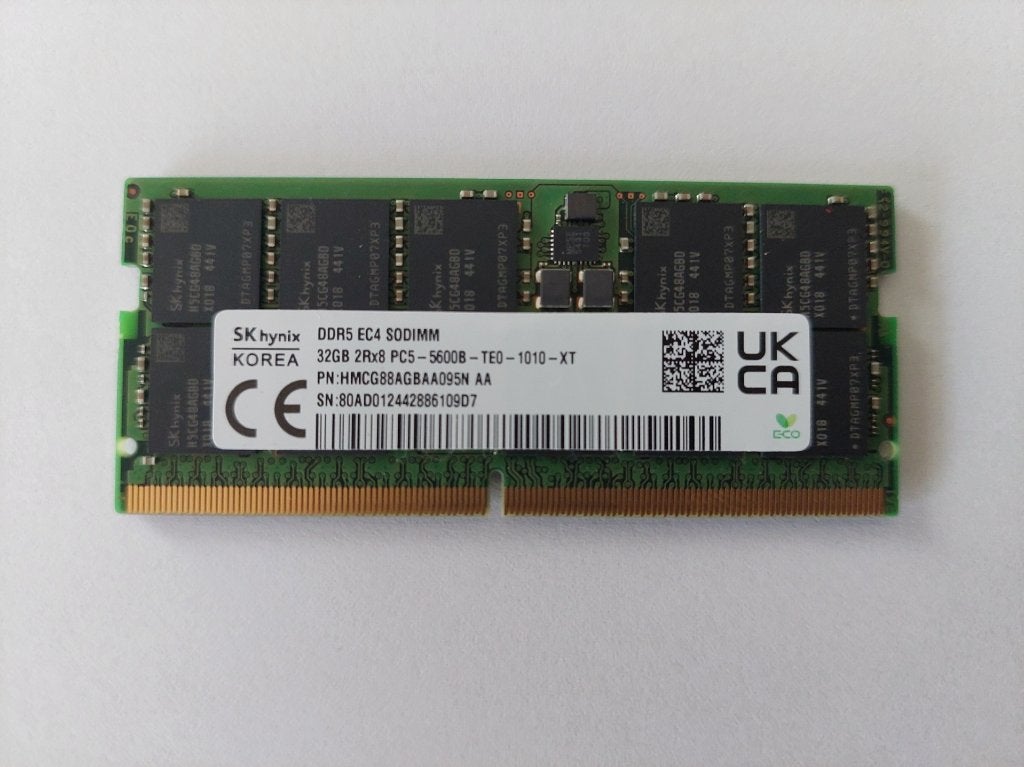 Mémoire RAM 32 Go SODIMM ECC DDR-5600 Mhz, Informatique & Logiciels, 32 GB, Enlèvement ou Envoi, Comme neuf, DDR5