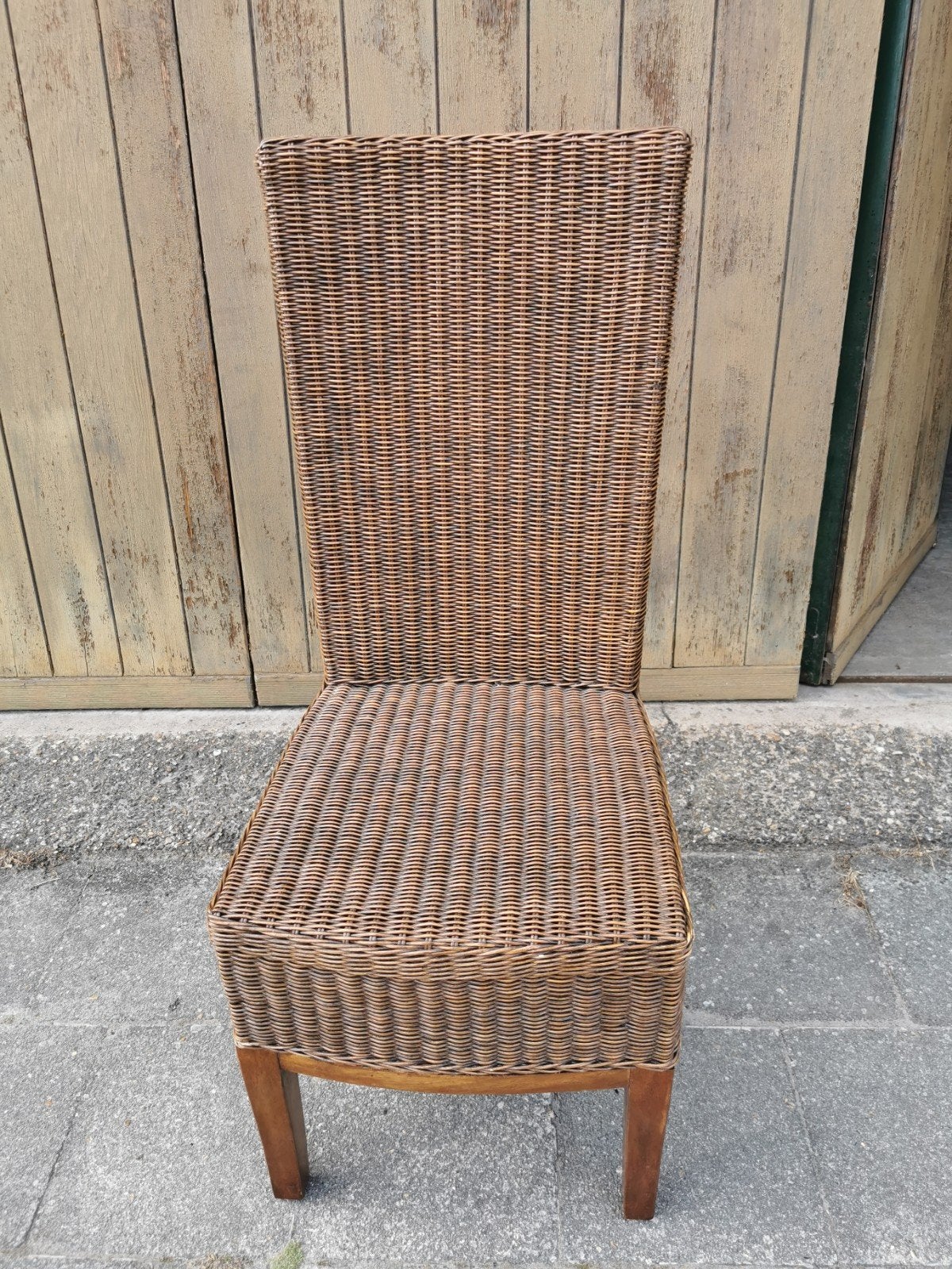 zes stoelen rotan, Huis en Inrichting, Ophalen, Gebruikt, Bruin, Riet of Rotan