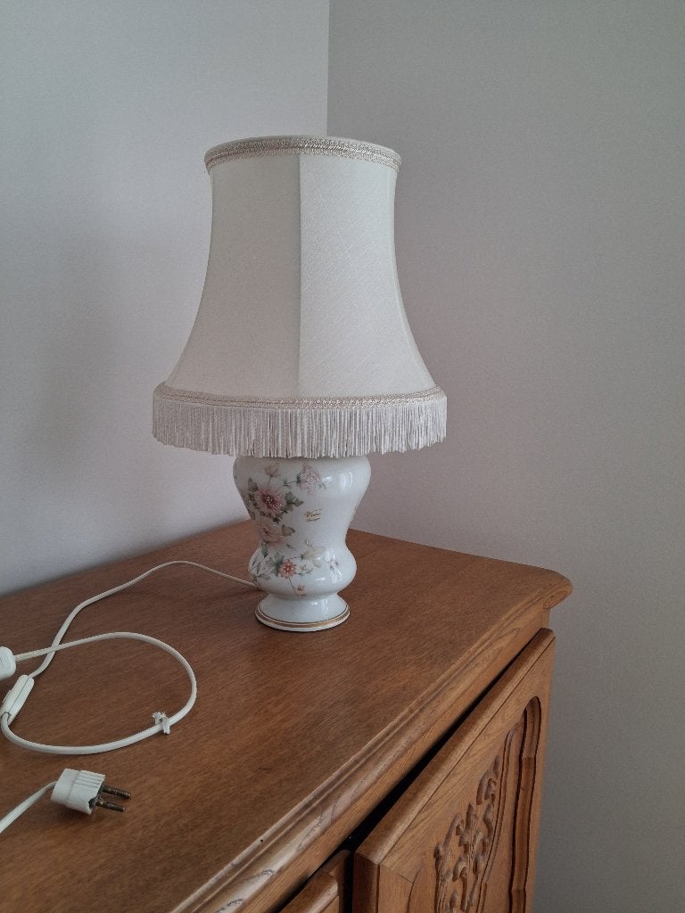 Lampadaire porcelaine Limoges  fleurs, Maison & Meubles, Enlèvement, Comme neuf, Moins de 100 cm