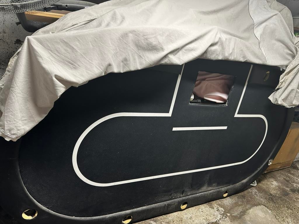Pokertafel met 10 lederen stoelen, Enlèvement, Comme neuf