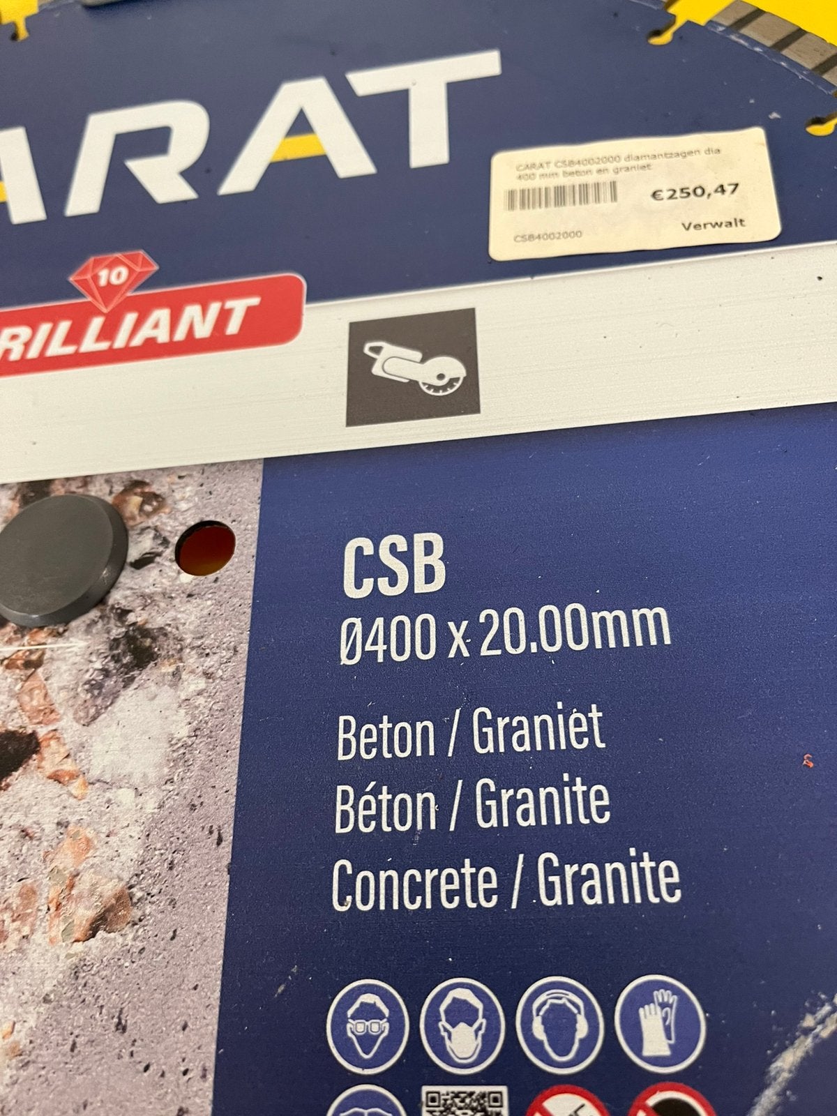 Carat diamantzaag dia 400 mm voor beton, Ophalen, Nieuw
