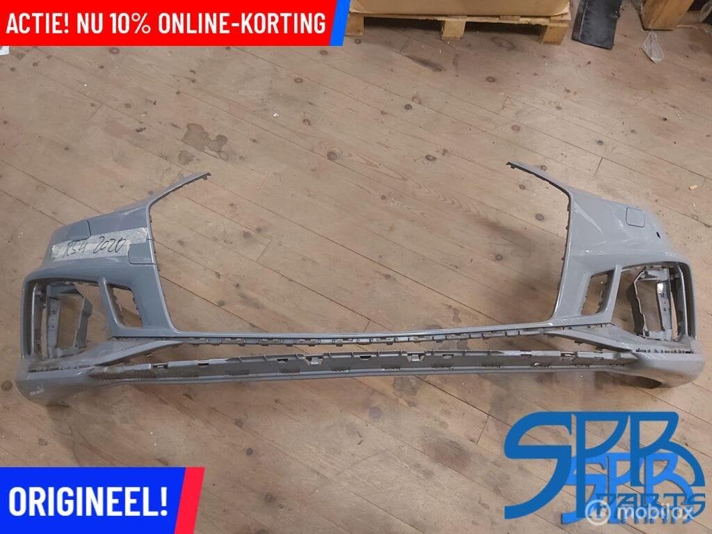 Voorbumper Audi B9 8W RS4 6xPDC LY7C NARDO GRIJS 8W0807437T, Audi, Gebruikt, Voor, Bumper