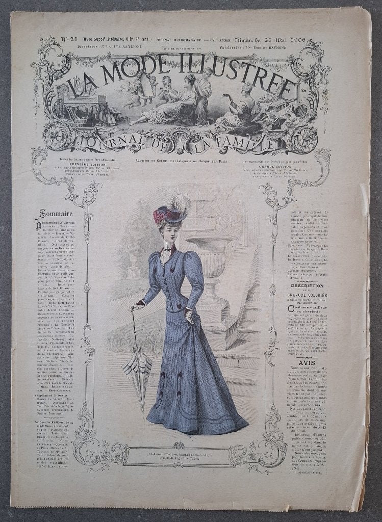 Exemplaar nummer 21 van  La Mode Illustrée uit 1906, Boeken, Ophalen of Verzenden, Gelezen, Damesbladen