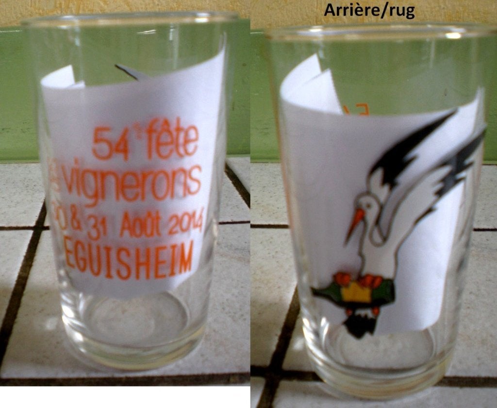 54e fête des vignerons. Eguisheim  (2014) Petit verre, Collections, Verres & Petits Verres, Enlèvement ou Envoi, Comme neuf, Verres et Verres à shot