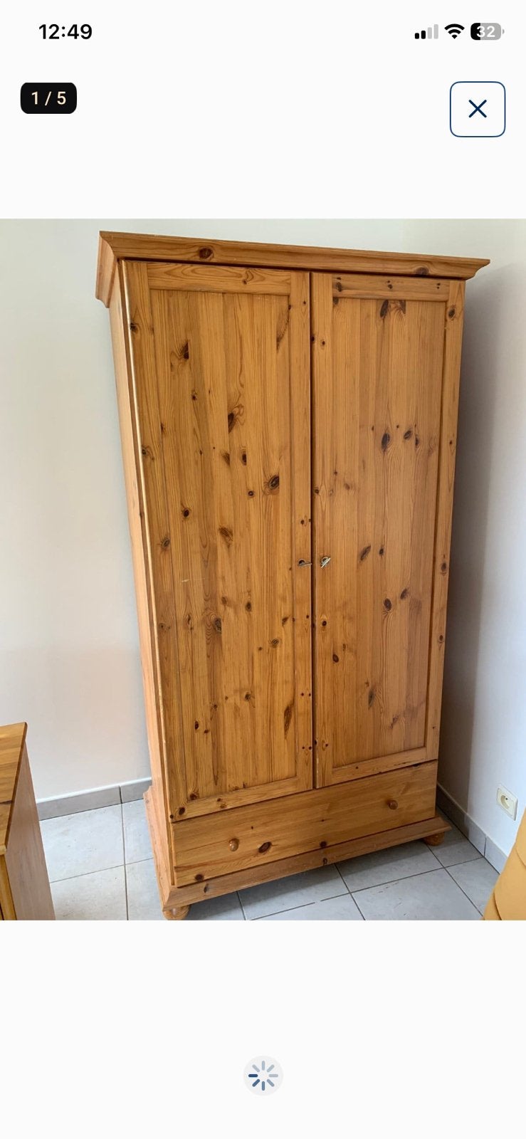 Garde robe - penderie en bois, Enlèvement, Utilisé