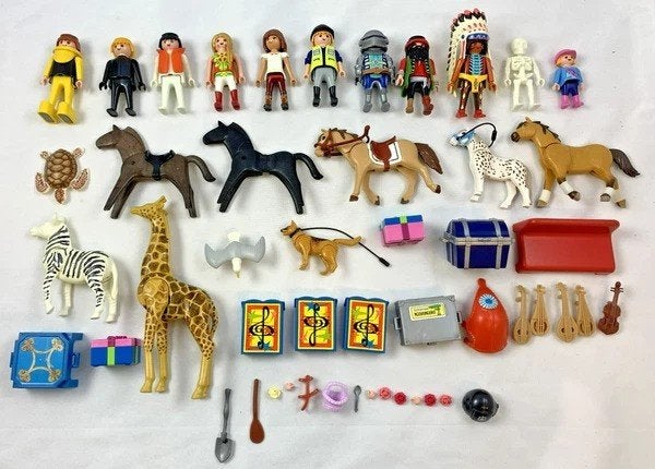 Playmobil partij figuren paarden wilde dieren set Klicky, Kinderen en Baby's, Speelgoed | Playmobil, Verzenden, Zo goed als nieuw
