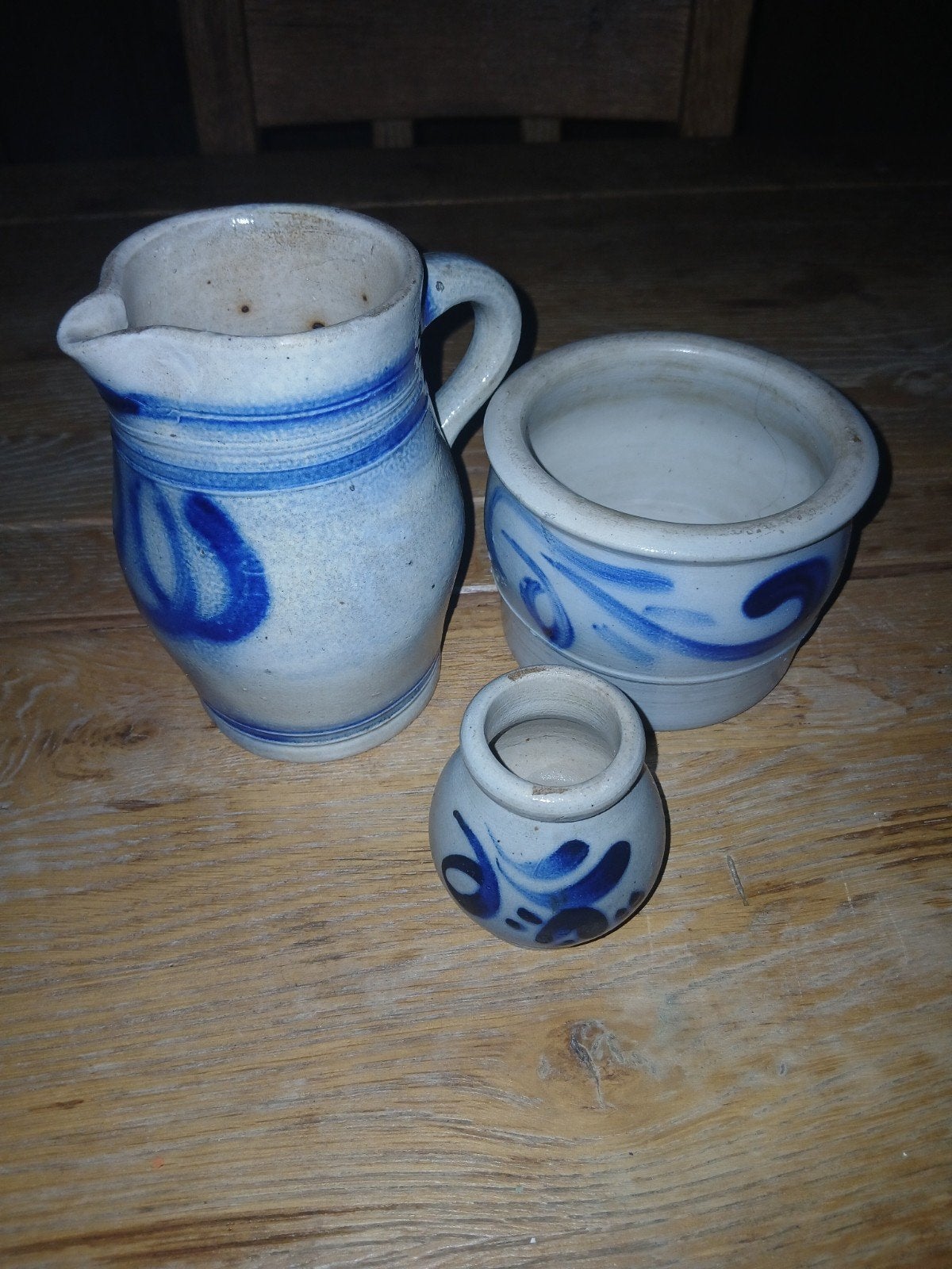 set van 3 antieke Keulse potten, Enlèvement