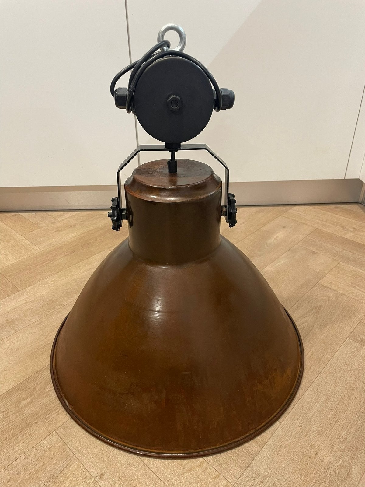 Prachtige industriële koperkleurige hanglamp., Huis en Inrichting, Ophalen, Zo goed als nieuw