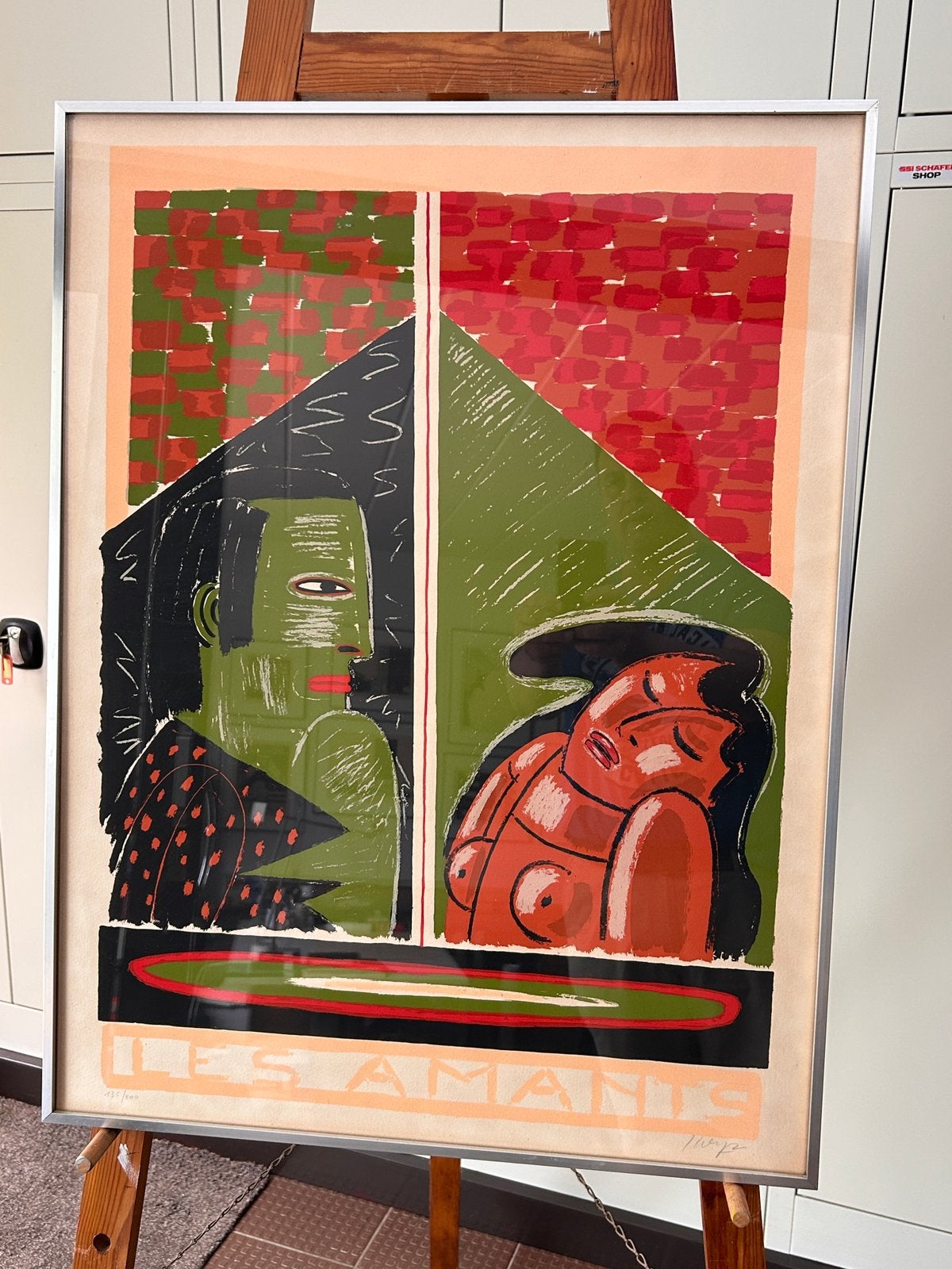 Yvan Theys  (B)- les Amants - litho, Numéroté, Enlèvement, Lithographie