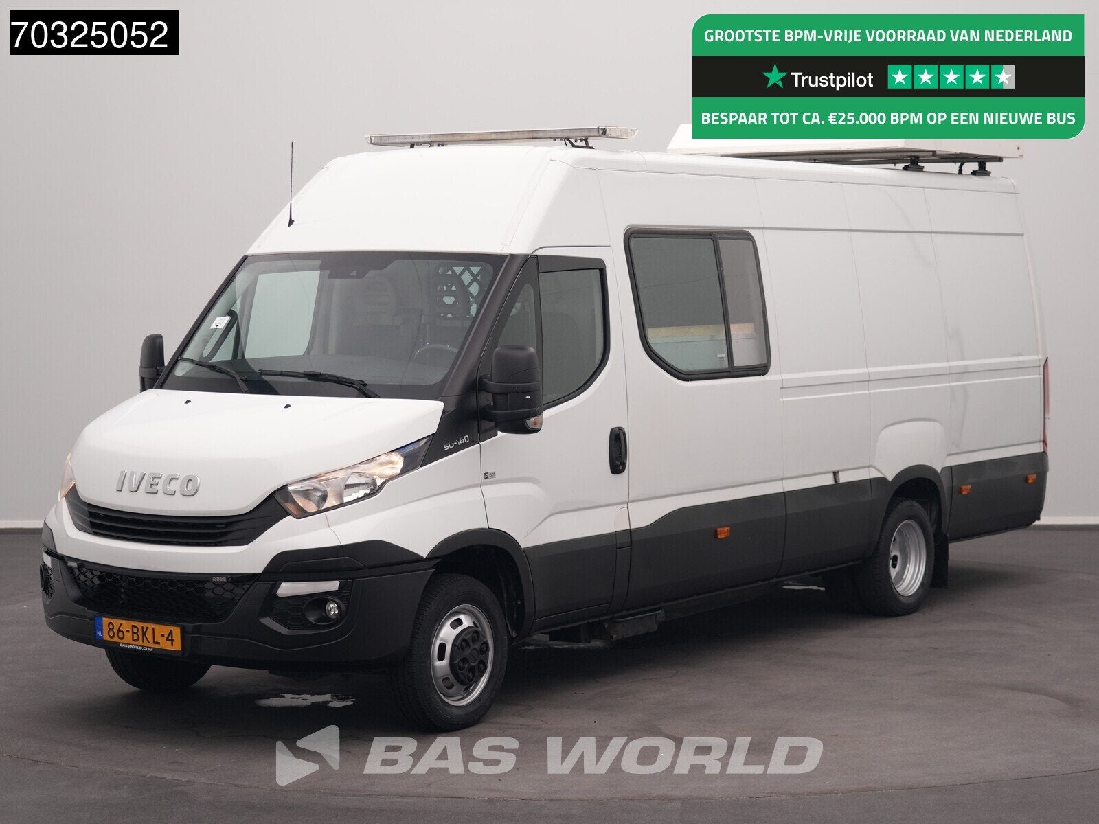 Iveco Daily 50C14 CNG 3.0L Dubbellucht L3H2 Navi 3,5t Trekha, Auto's, 100 kW, Stof, Gebruikt, Euro 6