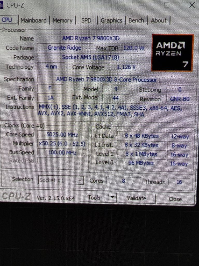 Amd 9800x3d, Computers en Software, Processors, 8-core, Gebruikt, Ophalen of Verzenden, AMD Ryzen 7
