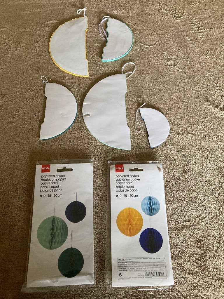 Papieren ballen om open te vouwen (nieuw), Ophalen of Verzenden, Nieuw, Versiering