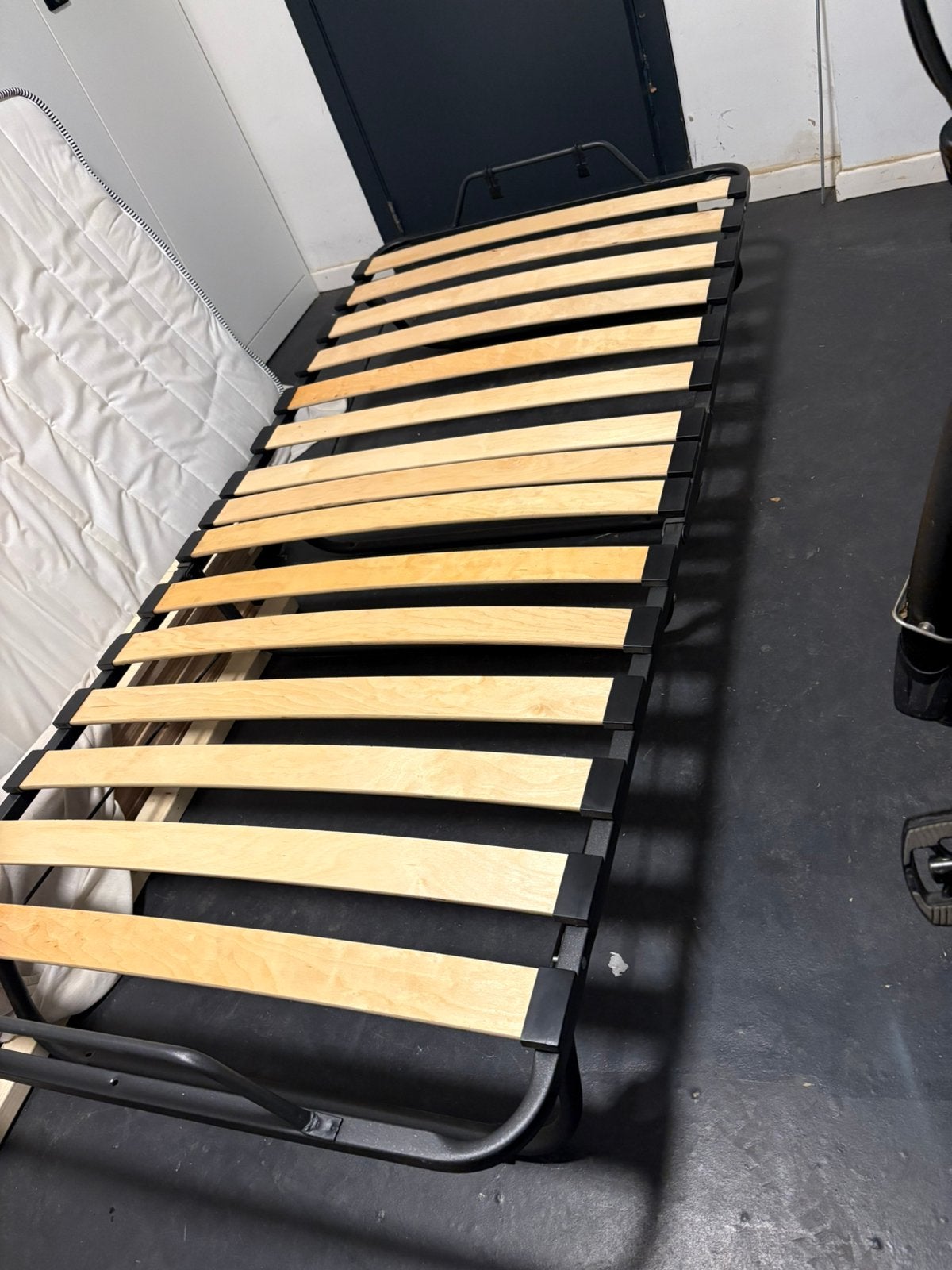 Klapbed, Ophalen, Eenpersoons, Zwart, 190 cm of minder