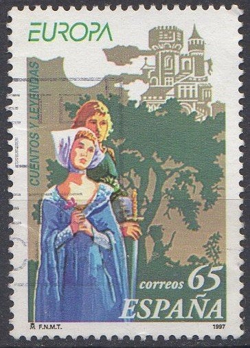 Spanje - Een wereld van fantasie - 1997, Postzegels en Munten, Postzegels | Europa | Spanje, Ophalen of Verzenden, Gestempeld
