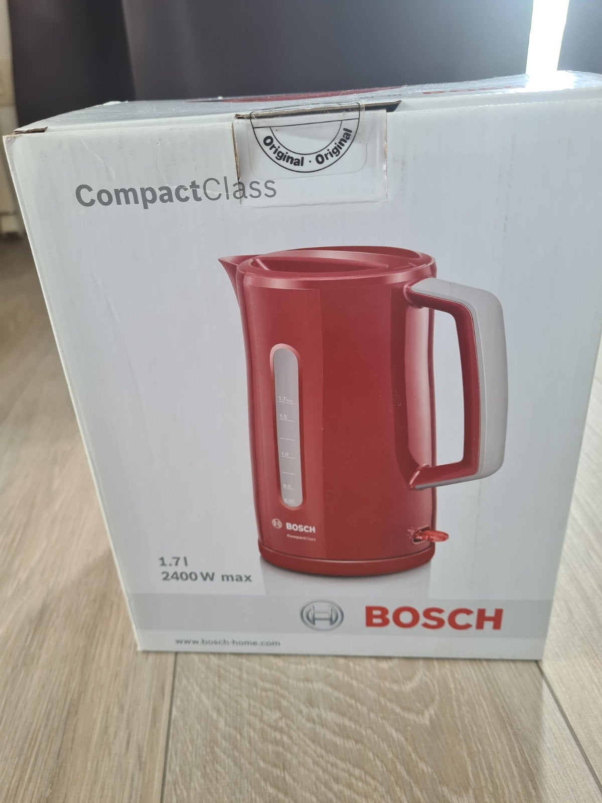 Rode Bosch waterkoker, 1 tot 2 liter, Ophalen of Verzenden, Nieuw