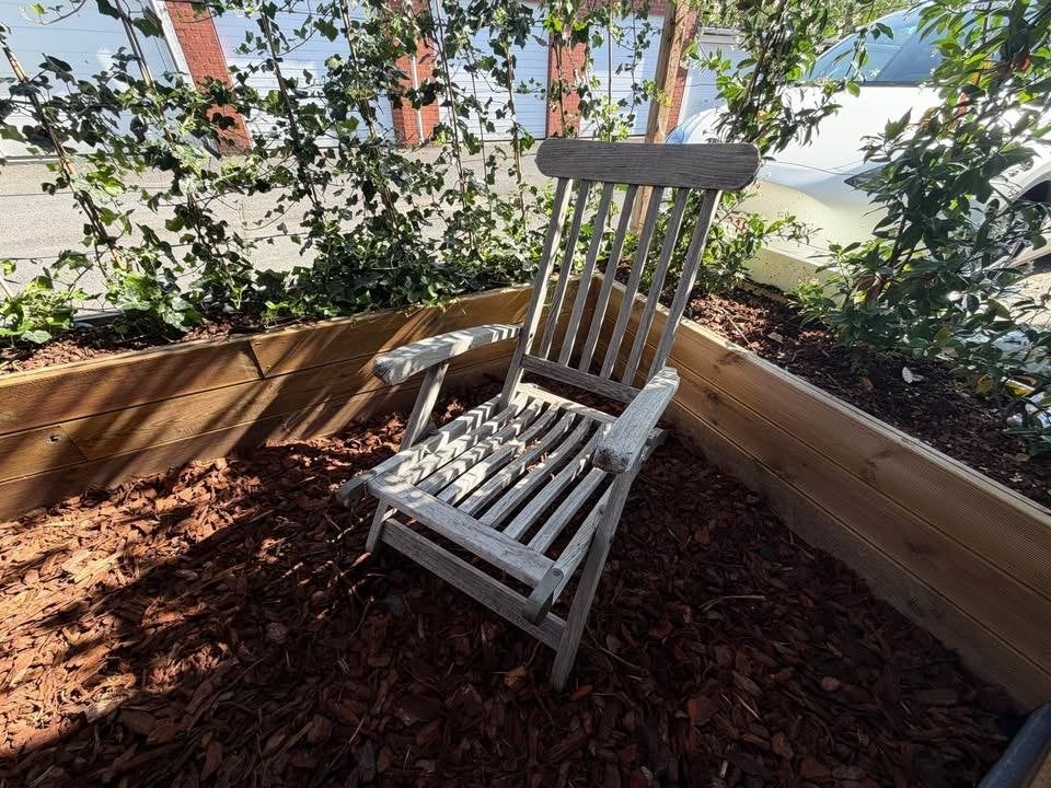Teak tuinstoel, Jardin & Terrasse, Chaises de jardin, Enlèvement, Utilisé, Bois de teck