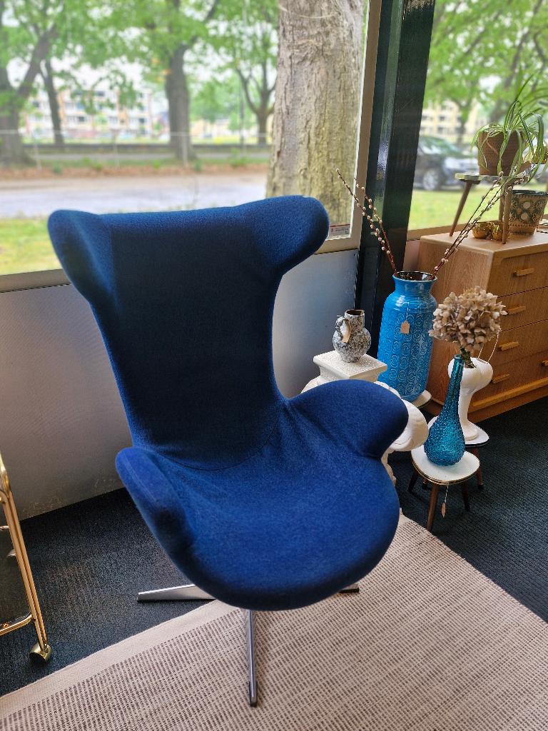 Vintage type Egg Chair fauteuil 70s Deens, Maison & Meubles, Fauteuils, Enlèvement, Utilisé, Tissus, Vintage