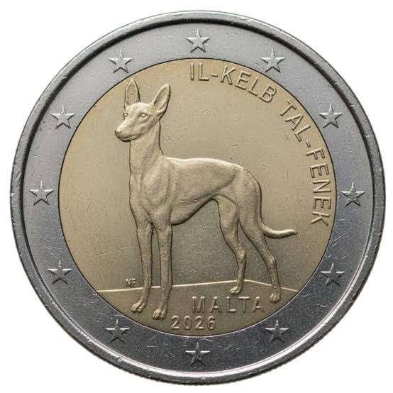 2x 2 euros Malte 2026 Chien Pharaon + Valetta, Timbres & Monnaies, Monnaies | Europe | Monnaies euro, Enlèvement ou Envoi, Malte