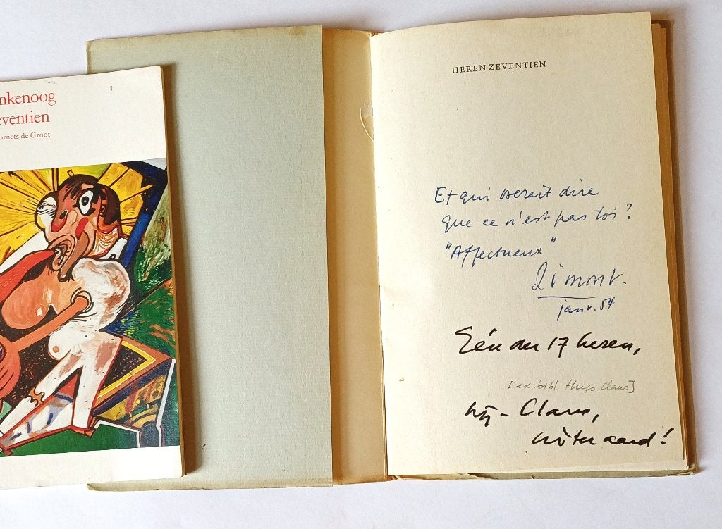 Simon Vinkenoog: Heren zeventien, sig./opdracht Hugo Claus., Ophalen of Verzenden, Vinkenoog - Claus