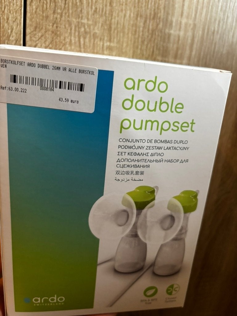 Ardo Double Pompset (afkolven) - 26 mm - ongebruikt, Kinderen en Baby's, Ophalen, Zo goed als nieuw, Borstkolf, Ardo