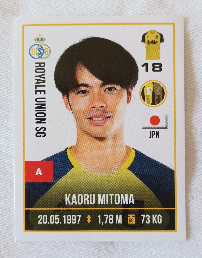 Sticker Kaoru Mitoma (rookie) - Pro League 2021-2022, Ophalen of Verzenden, Zo goed als nieuw, Sticker