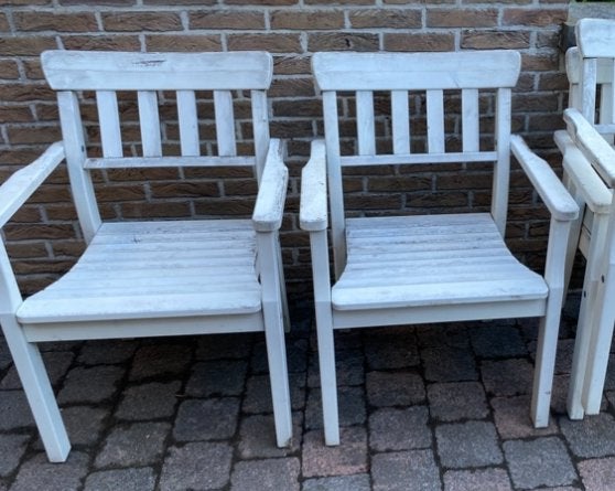 Chaises de jardin vintage Ikea, Enlèvement, Utilisé, Bois, Empilable