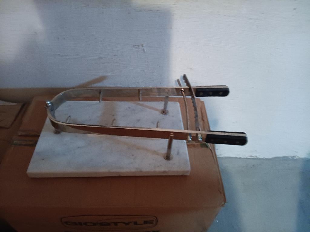 hamklem met marmer blad en roestvrij stalen klem, Huis en Inrichting, Keuken | Keukenelementen, Ophalen, Zo goed als nieuw