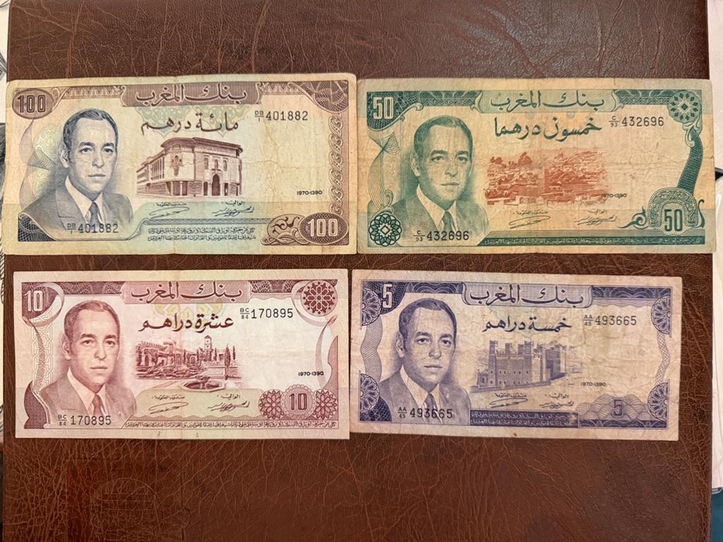 Billets de banque Maroc, Enlèvement, Autres pays