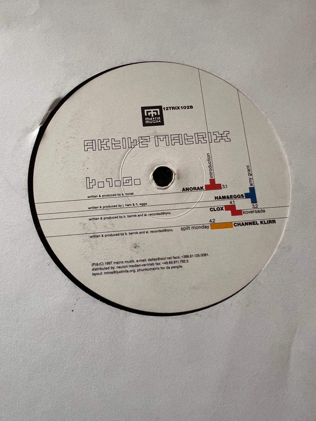 Aktive matrix - anorak, CD & DVD, Vinyles | Dance & House, Enlèvement ou Envoi, Comme neuf