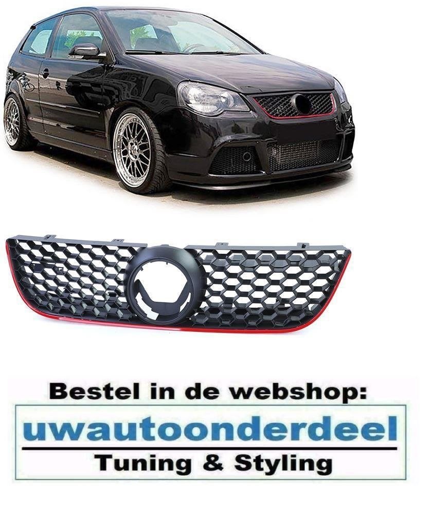 GTI Look Sport Grill Rode Bies Geschikt voor VW Polo 9N3 200, Verzenden