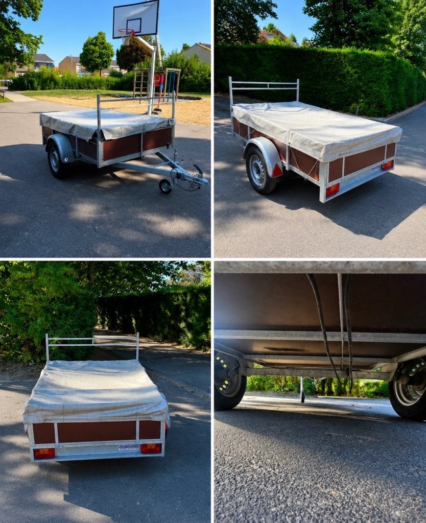 aanhangwagen 200x130 met bache, Ophalen, Zo goed als nieuw
