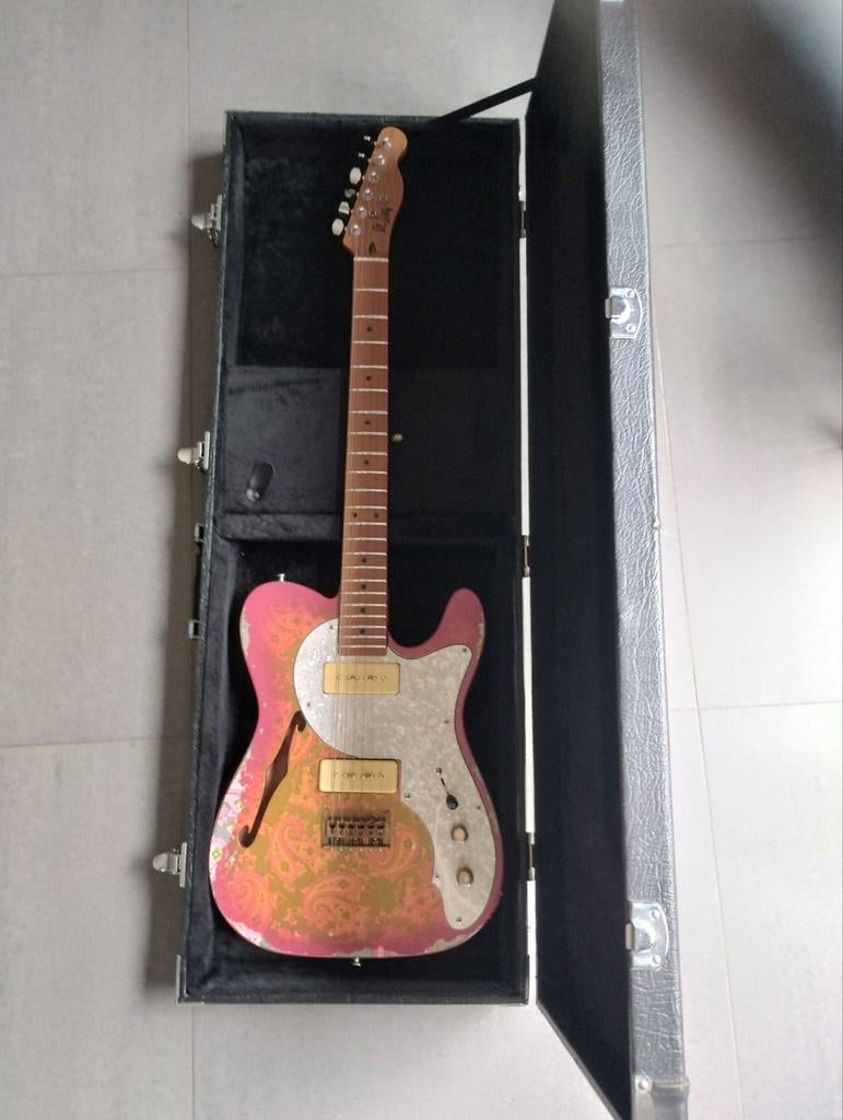 Delong telecaster thinline customshop heavy relic, Muziek en Instrumenten, Snaarinstrumenten | Gitaren | Elektrisch, Ophalen