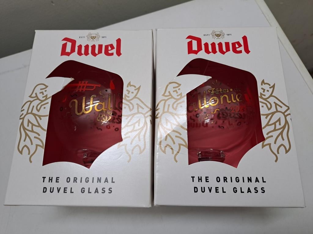 Duvel glas in doos: Fêtes de Wallonie 2021, Verzamelen, Ophalen of Verzenden, Duvel